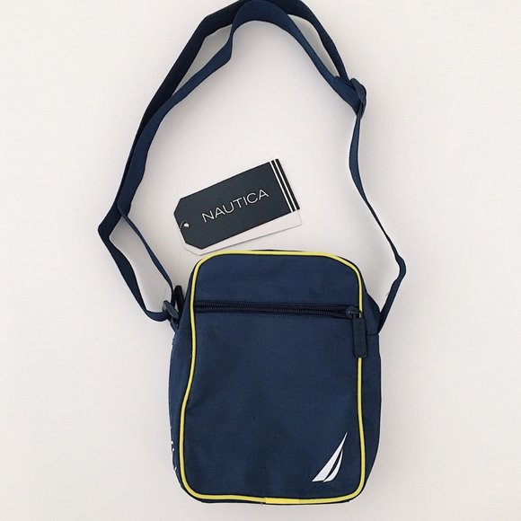Nautica Crossbody Shoulder Bag in Navy/Yellow - Picture 7 of 11